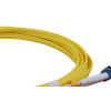 5m LC to LC Duplex OS2 Singlemode Yellow Fibre Optic Patch Cable with 2mm Jacket
