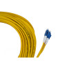 22m LC to LC Duplex OS2 Singlemode Yellow Fibre Optic Patch Cable with 2mm Jacket