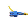 1m LC to SC Duplex OS2 Singlemode Yellow Fibre Optic Patch Cable with 2mm Jacket