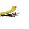 5m LC to ST Duplex OS2 Singlemode Yellow Fibre Optic Patch Cable with 2mm Jacket