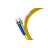 2m SC to ST Duplex OS2 Singlemode Yellow Fibre Optic Patch Cable with 3mm Jacket