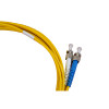 3m SC to ST Duplex OS2 Singlemode Yellow Fibre Optic Patch Cable with 3mm Jacket