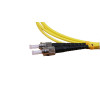 1m ST to ST Duplex OS2 Singlemode Yellow Fibre Optic Patch Cable with 3mm Jacket