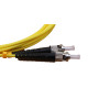 2m ST to ST Duplex OS2 Singlemode Yellow Fibre Optic Patch Cable with 3mm Jacket