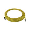 20m FC to ST Simplex OS2 Singlemode Yellow Fibre Optic Patch Cable with 3mm Jacket