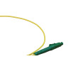 0.5m LC APC to LC APC Simplex OS2 Singlemode Yellow Fibre Optic Patch Cable with 2mm Jacket