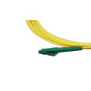 5m LC APC to LC APC Simplex OS2 Singlemode Yellow Fibre Optic Patch Cable with 2mm Jacket