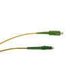 1m LC APC to SC APC Simplex OS2 Singlemode Yellow Fibre Optic Patch Cable with 2mm Jacket