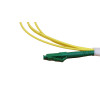 2m LC APC to SC APC Simplex OS2 Singlemode Yellow Fibre Optic Patch Cable with 2mm Jacket