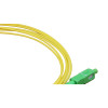 3m LC APC to SC APC Simplex OS2 Singlemode Yellow Fibre Optic Patch Cable with 2mm Jacket