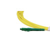 10m LC APC to SC APC Simplex OS2 Singlemode Yellow Fibre Optic Patch Cable with 2mm Jacket