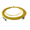 15m LC to ST Simplex OS2 Singlemode Yellow Fibre Optic Patch Cable with 2mm Jacket