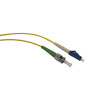 15m LC to ST Simplex OS2 Singlemode Yellow Fibre Optic Patch Cable with 2mm Jacket