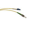 25m LC to ST Simplex OS2 Singlemode Yellow Fibre Optic Patch Cable with 2mm Jacket