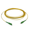 10m SC APC  to SC APC Simplex OS2 Singlemode White Fibre Optic Patch Cable with 2mm Jacket