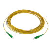 20m SC APC  to SC APC Simplex OS2 Singlemode Yellow Fibre Optic Patch Cable with 2mm Jacket