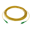 30m SC APC to SC APC Simplex OS2 Singlemode White Fibre Optic Patch Cable with 2mm Jacket