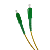 20m SC APC  to SC APC Simplex OS2 Singlemode Yellow Fibre Optic Patch Cable with 2mm Jacket