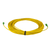 15m SC APC  to SC APC Simplex OS2 Singlemode Yellow Fibre Optic Patch Cable with 3mm Jacket