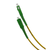 15m SC APC  to SC APC Simplex OS2 Singlemode Yellow Fibre Optic Patch Cable with 3mm Jacket
