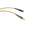 15m SC to ST APC Simplex OS2 Singlemode Yellow Fibre Optic Patch Cable with 3mm Jacket