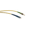 25m SC to ST APC Simplex OS2 Singlemode Yellow Fibre Optic Patch Cable with 3mm Jacket