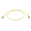1m ST APC to ST APC Simplex OS2 Singlemode Yellow Fibre Optic Patch Cable with 3mm Jacket