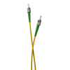 2m ST APC to ST APC Simplex OS2 Singlemode Yellow Fibre Optic Patch Cable with 3mm Jacket