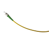 0.5m ST APC to ST APC Simplex OS2 Singlemode Yellow Fibre Optic Patch Cable with 3mm Jacket