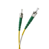 30m ST APC to ST APC Simplex OS2 Singlemode Yellow Fibre Optic Patch Cable with 2mm Jacket