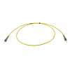 4m ST APC to ST APC Simplex OS2 Singlemode Yellow Fibre Optic Patch Cable with 3mm Jacket