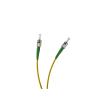 4m ST APC to ST APC Simplex OS2 Singlemode Yellow Fibre Optic Patch Cable with 3mm Jacket
