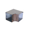 Trench SA4490T-SEC Metal Trunking 100mm x 100mm 90 Degree Flat Top Cover Bend with Tamperproof Fixing Galvanised