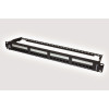 HellermannTyton HTC-C6U-PP241U/BK/B Cat6 1U 24 Port UTP Patch Panel B Metal Black
