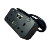 Black Icon 2 Power, Dual USB A & C, 2 Cat6A Couplers