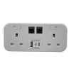 White Icon 2 Power, Dual USB A & C, 2 Cat6A Couplers