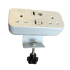 White Icon 2 Power, A & C USB, HDMI & Cat 6 Couplers