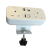 White Icon 2 Power, Dual A & C USB, 2 x Cat 6 Couplers