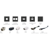 Aero Flip 4xUK socket 3.15A 1xUSB A+C charger 2xIMP slot - Black body