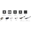 Aero Flip 2xUK socket 3.15A 1xUSB A+C charger 2xIMP slot - Black body