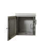 IP55 12U Wall Cabinet, 600mm Deep, with Cowled Fan & Filter Set - Grey