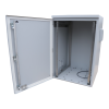 IP55 15U Wall Cabinet, 600mm Deep, with Cowled Fan & Filter Set - Grey