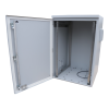 IP55 9U Wall Cabinet, 600mm Deep, with Cowled Fan & Filter Set - Grey