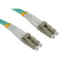 3m LC to LC Duplex OM3 Multimode Aqua Fibre Optic Patch Cable with 2mm Jacket