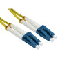 5m LC to LC Duplex OS2 Singlemode Yellow Fibre Optic Patch Cable with 2mm Jacket