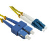 3m LC to SC Duplex OS2 Singlemode Yellow Fibre Optic Patch Cable with 3mm Jacket