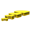 HellermannTyton GigaDuct 100mm x 100mm 90° Horizontal Elbow With Cover Yellow