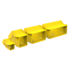 HellermannTyton GigaDuct 300mm x 100mm 45° Vertical Up Inside Elbow With Cover Yellow