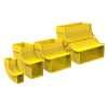 HellermannTyton GigaDuct 300mm x 100mm 90° Vertical Up Inside Elbow With Cover Yellow