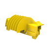 HellermannTyton GigaDuct 100mm x 100mm Outlet Waterfall Outlet  Yellow